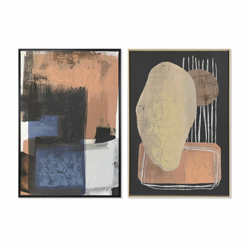 Tableaux, peintures DKD Home Decor Cadre DKD Home Decor Abstrait Urbaine 83 x 4,5 x 123 cm 84 x 4,5 x 123 cm (2 Unités)