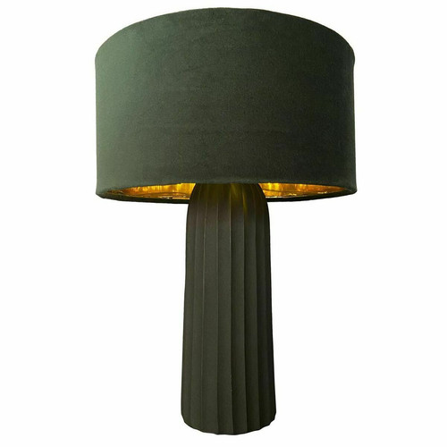 DKD Home Decor - Lampe de bureau DKD Home Decor Velours Aluminium Vert (26 x 26 x 37 cm) DKD Home Decor - Lampe cuivre Luminaires