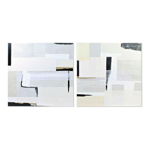 DKD Home Decor - Cadre DKD Home Decor Paint Abstrait (100 x 4 x 100 cm) (2 Unités) DKD Home Decor  - Tableaux Abstrait Tableaux, peintures