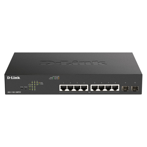Switch D-Link D-Link DGS-1100-10MPV2 commutateur réseau Géré Gigabit Ethernet (10/100/1000) Connexion Ethernet, supportant l'alimentation via