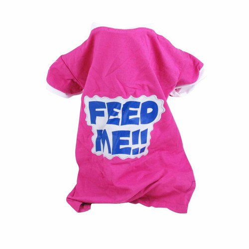 Dogi - T-shirt pour chien Feed me - Taille L - Rose Dogi  - Dogi