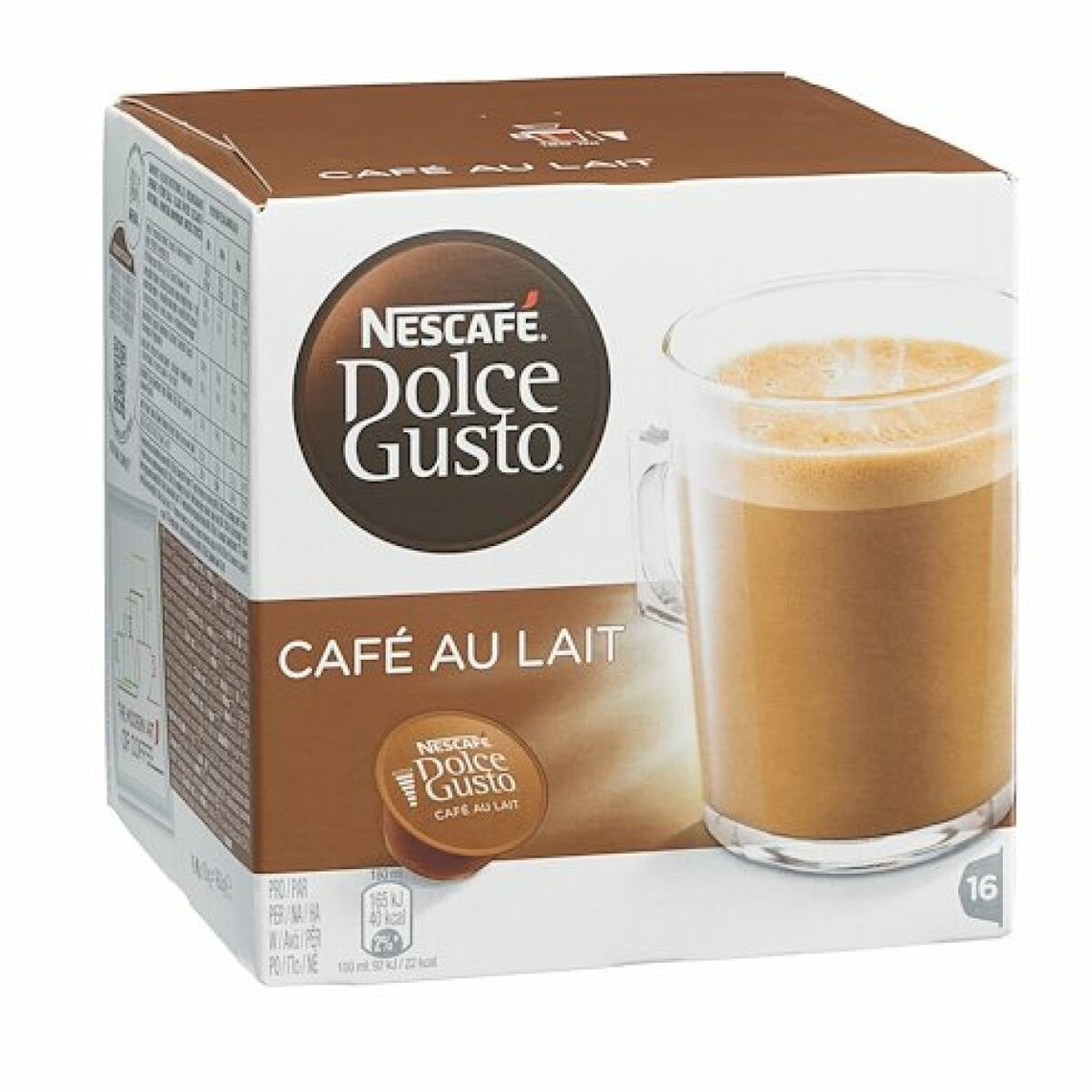 Dosette café Dolce Gusto Café au lait Nescafé en dosette pour Dolce Gusto - Boîte de 16