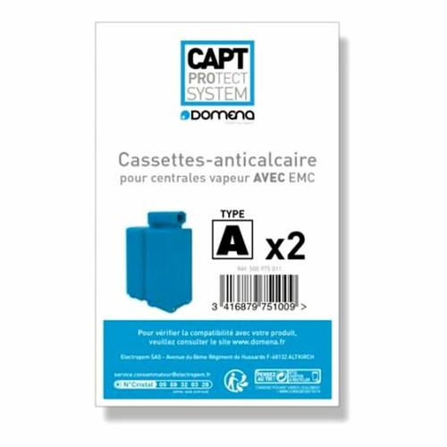 Domena - Cassette anti-calcaire emc type a par 2 pour Centrale vapeur Domena  - Centrale vapeur anti calcaire