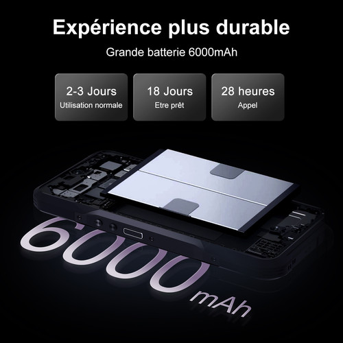 Doogee Smartphone Imagerie thermique DOOGEE V20 Pro 12Go + 256Go 6.78" 120Hz 64MP Caméra IP68 étanche Telephone 5G 6000mAh GPS NFC - Noir