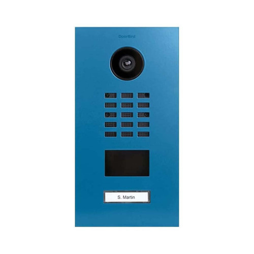 Doorbird - Portier vidéo IP D2101V RAL 5012 - Alarme maison avec camera smartphone