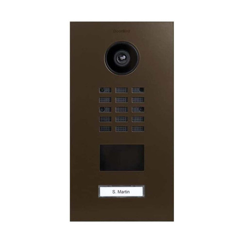 Doorbird - Portier vidéo IP D2101V RAL 8028 - Alarme maison avec camera smartphone
