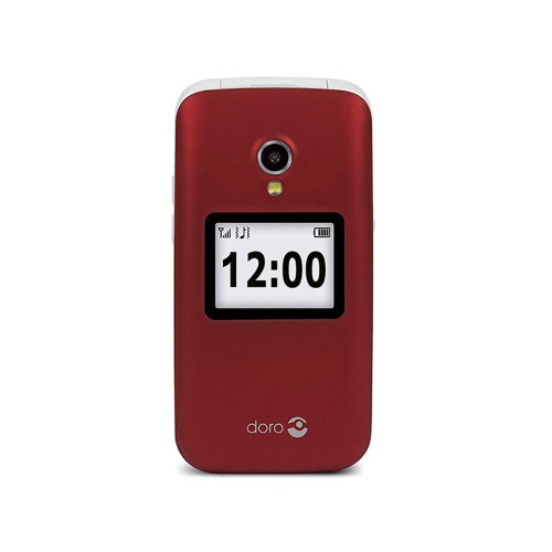 Doro - Doro 2424 Téléphone mobile avec couvercle Rouge/Blanc - Téléphone Portable