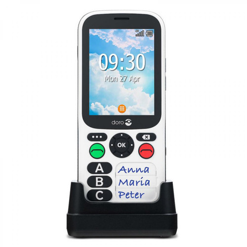 Doro -Doro 780X IUP (Double Sim, 4G, 2.8'') - Noir et Blanc Doro  - Smartphone Android 2.8