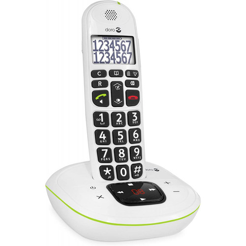 Doro - telephone fixe sans fil DECT avec répondeur blanc Doro   - Téléphone fixe-répondeur Pack reprise