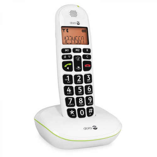 Doro - Téléphone sans fil Senior Doro -PhoneEasy 100w - Blanc - Téléphone fixe sans fil