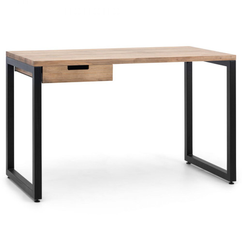 Ds Meubles -Table bureau iCub Strong ECO 1 tiroir 60x120x75cm Noir Effect-Vintage Ds Meubles  - Tables d'appoint Industriel