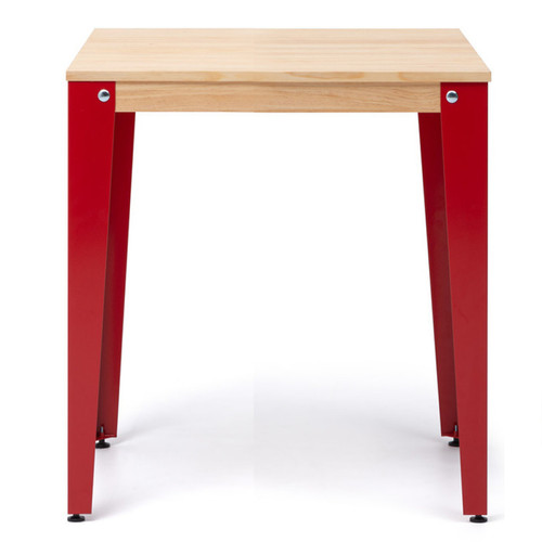 Ds Meubles - Table bureau Lunds 70x70 Rouge-Naturel Ds Meubles  - Maison
