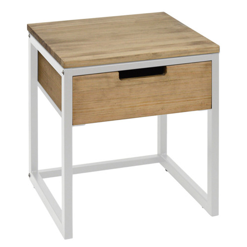 Ds Meubles - Table de chevet Icub3 40x40x45cm Blanc Ds Meubles - Tables scandinaves Salon, salle à manger