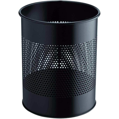 Durable - DURABLE Corbeille à papier métal ajourée 15 litres noir Diam 26 x H31,5 cm Durable  - Maison