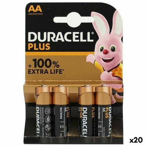 Piles et Chargeur Photo et Vidéo Duracell Piles Alcalines DURACELL Plus Extra LR06 1,5 V (20 Unités)
