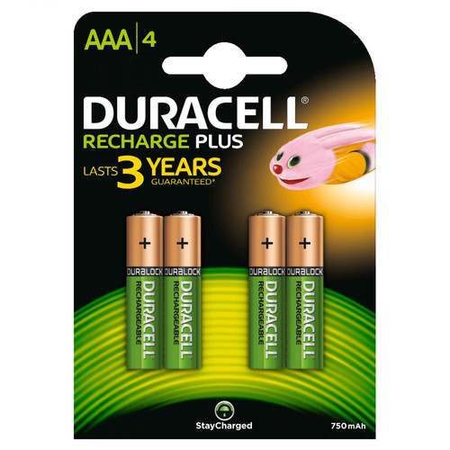 Duracell - Duracell Recharge AAA 750 mAh (par 4) Duracell  - Piles standard
