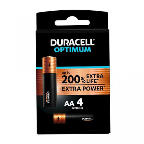 Duracell - Pile Alcaline AA - LR06 Duracell Optimum - Blister de 4 Duracell  - Piles rechargeables Duracell