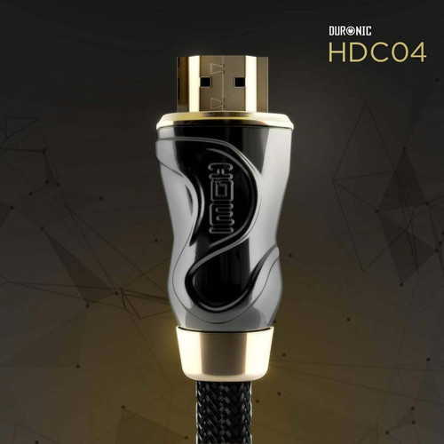 Câble HDMI HDC04 / 3 m Câble HDMI dernière génération 2.0 | 3 mètres | Tête en métal et connecteurs en plaqué Or 24K | Permet la Transmission Rapide de Signal 3D 4K 2160p | Ethernet