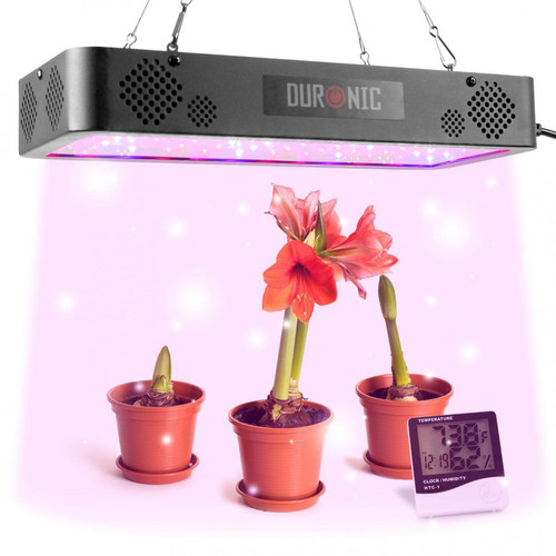 Duronic - GLH90 Lampe de croissance horticole suspendue 900W | Ampoules LED bleu rouge IR | 2 modes : semence et floraison | Hygromètre inclus | Lumière de culture pour plante fruit légume fleur herbe - Jardinerie