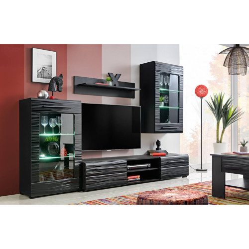 Meubles TV, Hi-Fi Dusine Salon TV MADMAX LED pour TV Hifi box et consoles