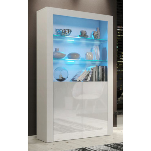 Dusine - Vitrine JIVE 90 cm blanc laqué avec LEDS Dusine  - Meubles de salon Salon, salle à manger