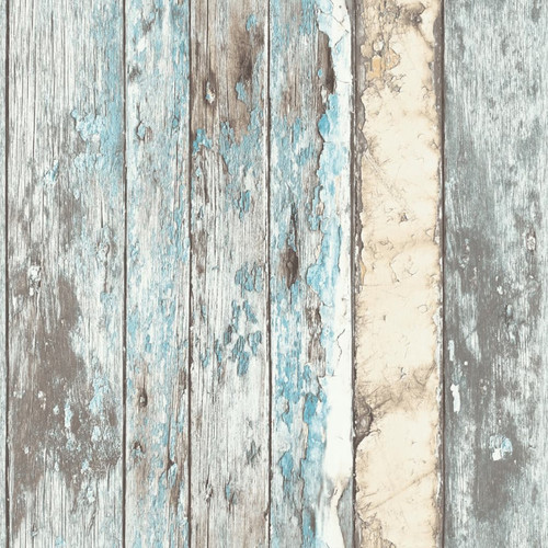 Papier peint Dutch Wallcoverings DUTCH WALLCOVERINGS Papier peint Bois de rebut Bleu PE10012