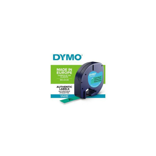 Dymo - DYMO LetraTag rubans Plastique 12mm x 4m Noir Vert (compatible avec DYMO LetraTag LT100H) Dymo  - Marchand Monsieur plus