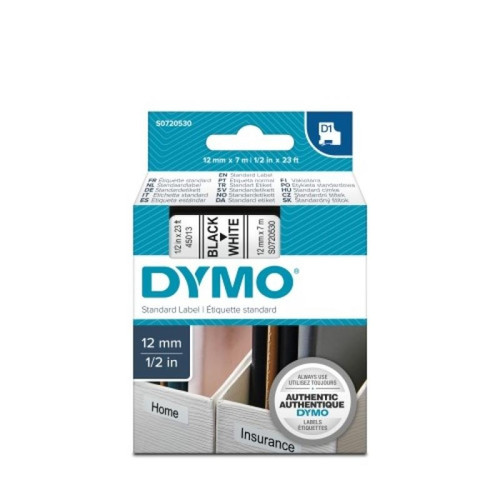 Dymo - Ruban D1 pour étiqueteuses DYMO LabelManager 160 et 420P cassette largeur 6mm longueur 7m ruban transparent texte noir Dymo  - Pointes à tracer, cordeaux, marquage