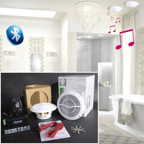 E-Audio - Kit Haut-Parleurs 2x15W de Plafond avec Bluetooth - E-AUDIO B402BL E-Audio  - E-Audio