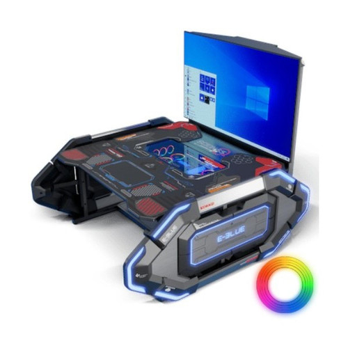 E-Blue - Station Gaming Pro RGB SCION65 - Bureau Gamer avec Support pour écran ou TV 65" - EGT591-D E-Blue   - E-Blue