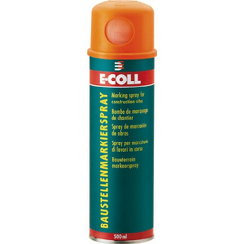 E-COLL - Spray de marquage pour chantier aérosol 500ml rouge E-COLL 1 PCS - Pointes à tracer, cordeaux, marquage