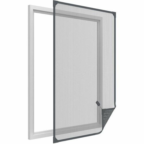 Easy Life - Moustiquaire avec cadre magnétique pour fenêtre anthracite max 120x140 cm. Easy Life  - Marchand Jardindeco