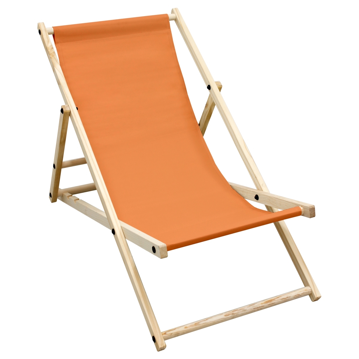 ecd germany ecd germany chaise longue bain de soleil de jardin - fauteuil de plage pliant - fauteuil de relaxation - orange - réglable - chaise longue en bois - résistant aux intempéries - 120 kg - patio terrasse  orange