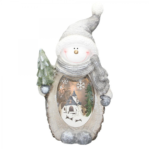 Ecd Germany - Bonhomme de neige déco LED figurine de décoration pour Noël ornement de table Ecd Germany  - Deco noel bonhomme de neige