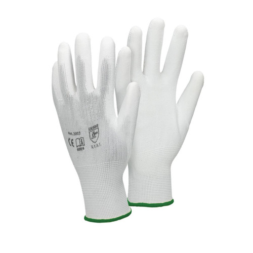 Ecd Germany - ECD Germany 120 paires de Gants de travail en PU, taille 11-XXL, couleur blanc, gants de mécanicien en nylon gants de jardin Ecd Germany  - Gants de jardinage