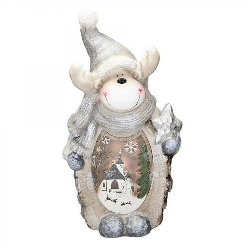 Ecd Germany - Figurine de renne avec éclairage LED 53 cm décoration ornement d'intérieur Noël Ecd Germany  - Décoration