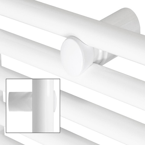 Chauffage radiant Radiateur de salle de bain Sahara 400 x 1500 mm blanc droit + raccord central