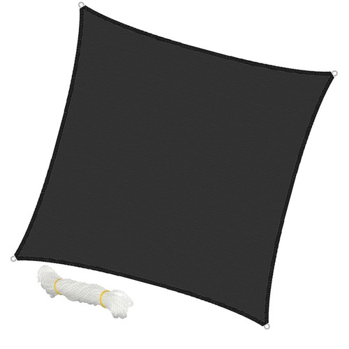 Ecd Germany - Voile d'ombrage protection anti UV solaire toile parasol carré 5x5 m anthracite Ecd Germany  - Toile parasol