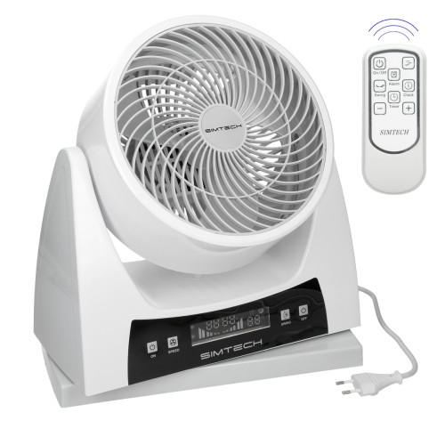 Ecd Germany - Ventilateur de sol ou de table affichage numérique puissance 40W 3 niveaux blanc Ecd Germany - Climatisation
