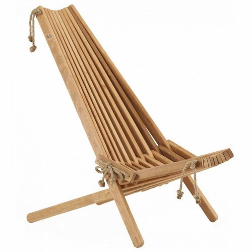 Transats, chaises longues Chilienne en bois EcoChair (coussin offert) Aulne.