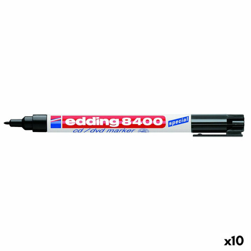 Edding - Marqueur permanent Edding e-8400 Noir 10 Unités Edding  - Edding