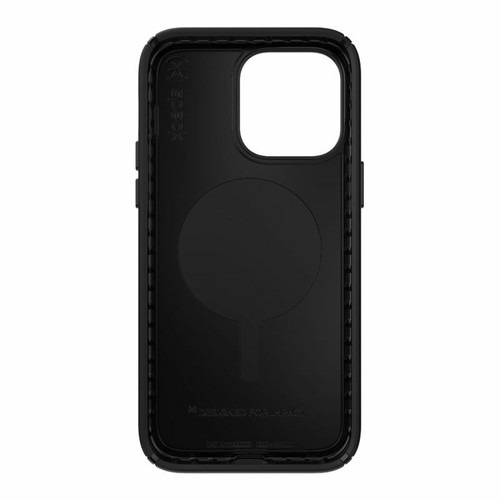 Editions Ricordi Speck Presidio2 Pro + MagSafe - Coque pour iPhone 14 Pro Max avec revêtement MICROBAN (Noir / Noir / Blanc)