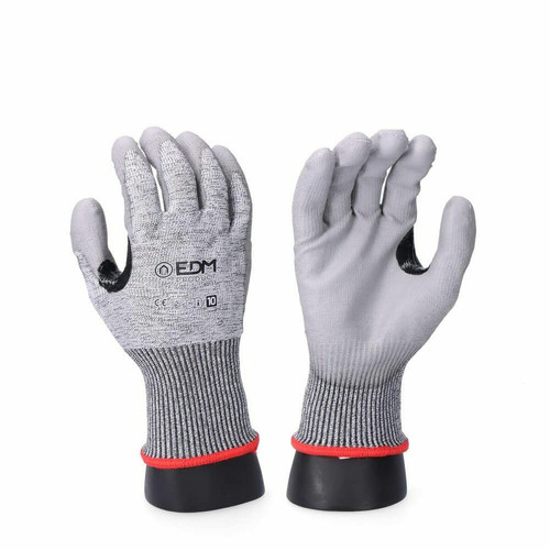Edm - Gants de travail EDM K-Rock Anti-coupure Gris Polyuréthane Nitrile - 9 Edm  - Protections pieds et mains