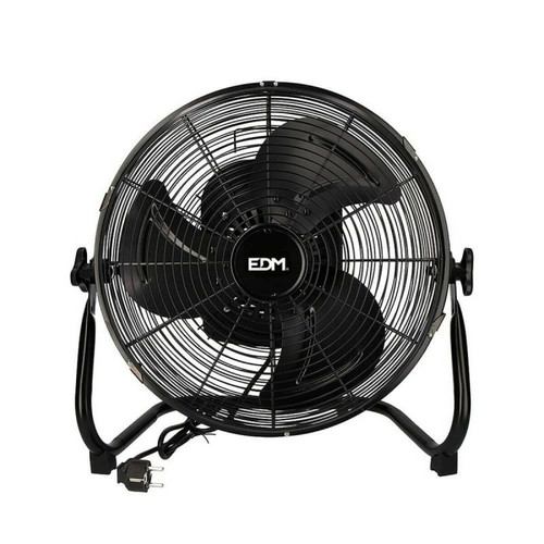 Edm - Ventilateur de Sol EDM industriel Oscillant Noir 60 W Ø 40 x 51,5 cm Edm  - ventilateur climatiseur Ventilateur