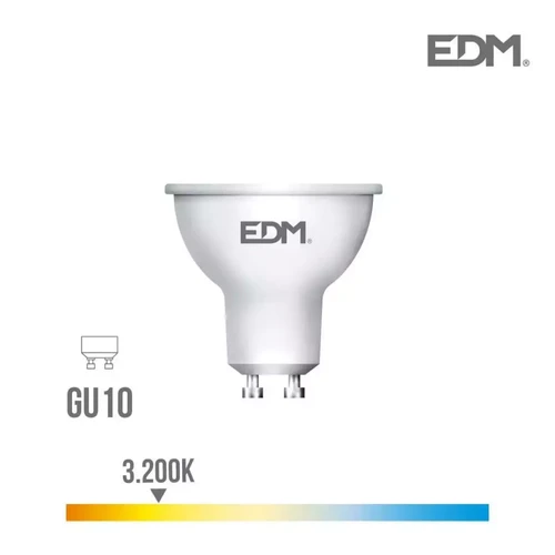 Edm - Spot LED GU10 8W Dicroïque équivalent à 70W - Blanc Chaud 3200K Edm  - Edm