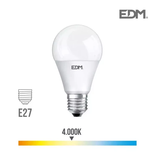 Edm - Ampoule LED E27 7W Ronde A60 équivalent à 46W - Blanc Naturel 4000K Edm  - Ampoules LED