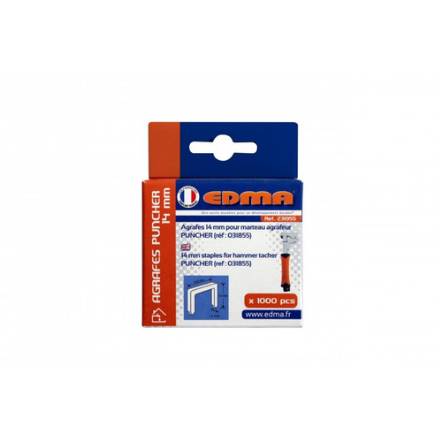 Edma Outillage - Boite de 1000 agrafes EDMA Spécial Puncher - 14 mm - 231955 Edma Outillage  - Edma Outillage