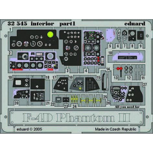 Eduard - F-4D Phantom II interior für Tamiya Bausatz- 1:32e - Eduard Accessories Eduard  - Jouets radiocommandés
