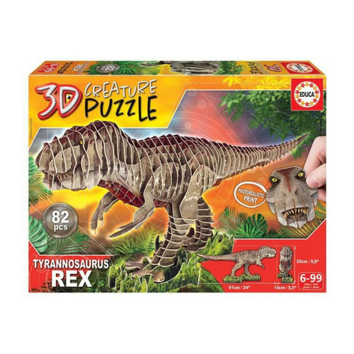 Educa - EDUCA - Puzzle - T-Rex 3D Creature Puzzle Educa  - Jeux & Jouets