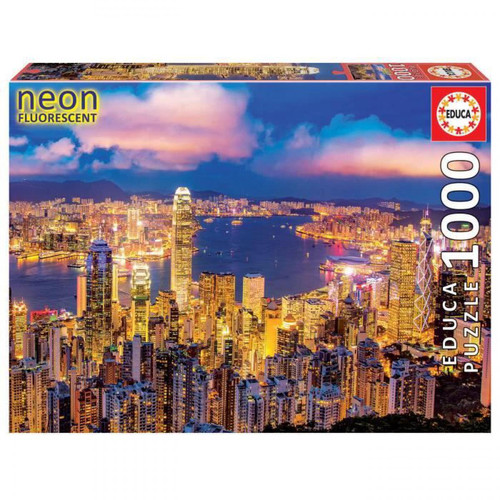 Educa - EDUCA - Puzzle - 1000 NEON HONG KONG Educa  - Animaux Educa